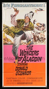 3g993 WONDERS OF ALADDIN 3sh '61 Mario Bava's Le Meraviglie di Aladino, art of Donald O'Connor!