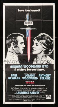 3g995 WUSA 3sh '70 Paul Newman, Joanne Woodward, Anthony Perkins, cool microphone art!