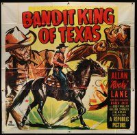 3g196 BANDIT KING OF TEXAS 6sh '49 art of cowboy Allan Rocky Lane riding his horse Black Jack!