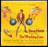 3g419 WRECKING CREW 6sh '69 Robert McGinnis art of Dean Martin as Matt Helm with sexy spy babes!