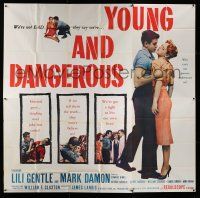 3g422 YOUNG & DANGEROUS 6sh '57 hot-rod guys tangling over juke box cuties, parents don't get it!