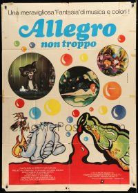 3g467 ALLEGRO NON TROPPO Italian 1p '76 Bruno Bozzetto, great wacky cartoon artwork!