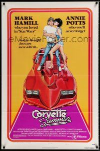 3k166 CORVETTE SUMMER style B 1sh '78 cool different art of custom Chevrolet Corvette!