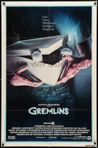 3k344 GREMLINS advance 1sh '84 cute, clever, mischievous, dangerous, Joe Dante, John Alvin art!