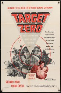 3k853 TARGET ZERO 1sh '56 Richard Conte, Peggie Castle, Chuck Connors!