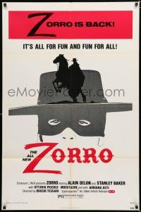 3k999 ZORRO 1sh '76 masked hero Alain Delon, all for fun and fun for all!