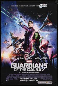 3m096 GUARDIANS OF THE GALAXY advance DS English 1sh '14 Zoe Saldana, Marvel Comics sci-fi!