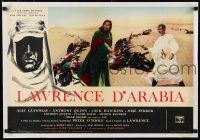 3t550 LAWRENCE OF ARABIA Italian photobusta '63 Peter O'Toole & Anthony Quinn w/soldiers on dunes!