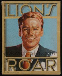 3t278 LION'S ROAR exhibitor magazine February 1945 wonderful art of Van Johnson + Hirschfeld art!