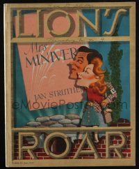 3t267 LION'S ROAR exhibitor magazine June 1942 Kapralik art of Garson & Pidgeon in Mrs. Miniver!