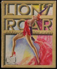 3t279 LION'S ROAR exhibitor magazine March 1945 Hirschfeld art of Laurel & Hardy + more color art!