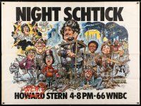 3t219 HOWARD STERN NIGHT SCHTICK 44x59 radio poster '82 Ho-Weird Stern & Quivers, Jack Davis art!