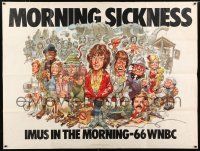 3t220 IMUS IN THE MORNING 45x59 radio poster '82 great art of Don Imus & WNBC cast by Jack Davis!