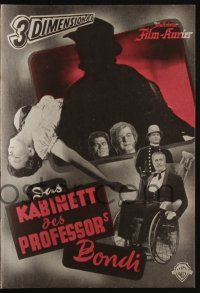 3t417 HOUSE OF WAX Austrian program '53 Vincent Price, Charles Bronson, different images, 3D!