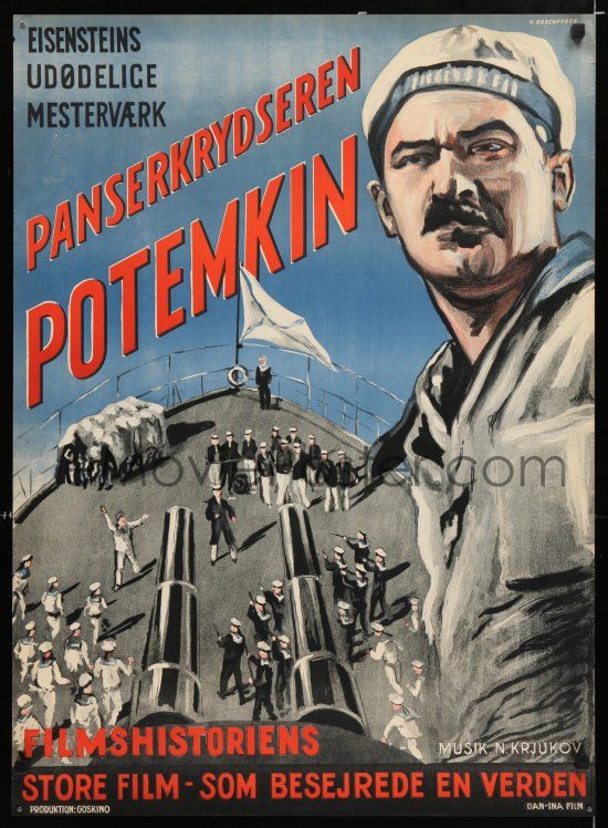 3t555 BATTLESHIP POTEMKIN Danish 53 Sergei Eisenstein early