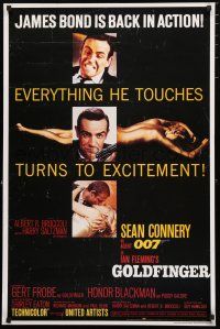 3x606 GOLDFINGER commercial poster '97 great images of Sean Connery as James Bond 007!