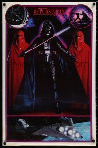 3x653 RETURN OF THE JEDI 22x34 commercial poster '83 image of Darth Vader & Imperial Guard!