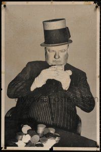 3x686 W.C. FIELDS 25x38 commercial poster '60s wonderful image of Fields w/cards and poker chips!