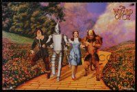 3x695 WIZARD OF OZ 24x36 commercial poster '96 Judy Garland, cast on yellow brick road!