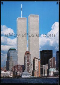 3x696 WORLD TRADE CENTER 24x34 English commercial poster '01 great photo of WTC towers & skyline!