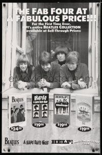 3x731 FAB FOUR AT A FABULOUS PRICE 23x35 video poster '91 cool image of the Beatles!