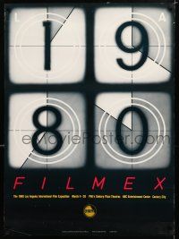 3x452 FILMEX '80 25x34 film festival poster '80 cool design by Doug May & Cliff Boule!