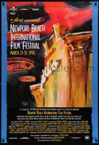 3x465 NEWPORT BEACH INTERNATIONAL FILM FESTIVAL 27x40 film festival poster '96 wild artwork!