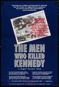 3x766 MEN WHO KILLED KENNEDY 20x30 video poster R92 image of the President and the Grassy Knoll!