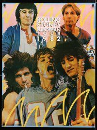 3x415 ROLLING STONES 27x36 music poster '82 Mick Jagger, Keith Richards, Watts, Bill Wyman!