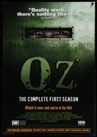 3x781 OZ 27x39 Canadian video poster '02 prison thriller, watch it once and you're in for life!