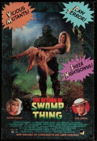 3x791 RETURN OF SWAMP THING 27x40 video poster '89 DC Comics, great wacky image, Heather Locklear!