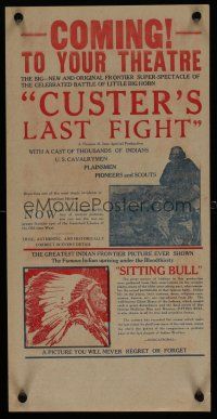 3x254 CUSTER'S LAST FIGHT 2-sided special 9x18 R25 50th Anniversary Last Stand at Little Big Horn!