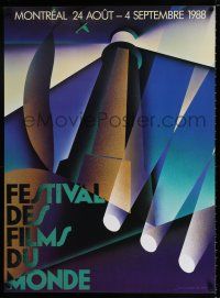 3x449 FESTIVAL DES FILMS DU MONDE 27x37 Canadian film festival poster '88 deco art by Levesque!