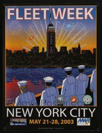 3x277 FLEET WEEK NEW YORK CITY 18x24 special '03 Paul Gavin art of Empire State Building & skyline