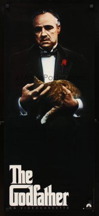 3x736 GODFATHER video poster R91 Marlon Brando & cat in Francis Ford Coppola crime classic!