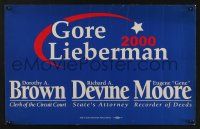 3x095 GORE LIEBERMAN 2000 14x22 political campaign '00 cool design, presidential run for office!