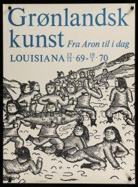 3x427 GRONLANDSK KUNST 25x34 Danish museum/art exhibition '69 wonderful Greenland native art!