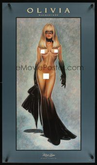 3x127 MASQUERADE 22x38 art print '95 super sexy full-length nude art by Olivia De Berardinis!