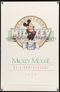 3x176 MICKEY MOUSE 60TH ANNIVERSARY 26x40 special '88 Disney, art of Mickey Mouse in tuxedo