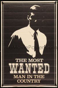 3x177 MOST WANTED MAN IN THE COUNTRY 25x38 special '60s cool shadowy art of a man with a tie!