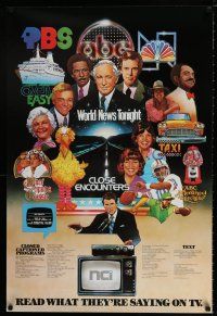 3x545 NCI CLOSED CAPTIONED PROGRAMS tv poster '80s Close Encounters, Ronald Reagan, Taxi, more!