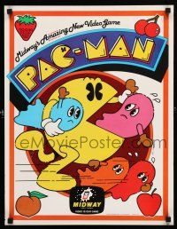 3x325 PAC-MAN 17x22 special '80 cool art of the iconic character chomping on Pinky!