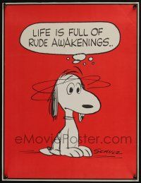 3x328 PEANUTS 17x23 special '60s art of dazed Snoopy - life is full of rude awakenings, Schulz!