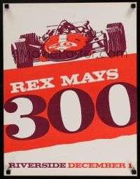 3x347 REX MAYS 300 17x22 special '60s cool art of Champ open wheel race car!