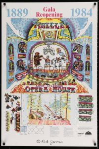 3x207 WHEELER OPERA HOUSE 24x36 special '84 cool diagram poster from the gala Reopening!