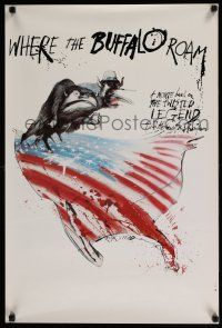 3x376 WHERE THE BUFFALO ROAM 20x30 special '80 Ralph Steadman art of Hunter S. Thompson & USA!