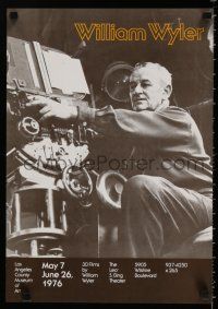 3x474 WILLIAM WYLER 2-sided 14x20 film festival poster '76 cool image of the director behind camera