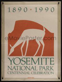 3x379 YOSEMITE NATIONAL PARK CENTENNIAL CELEBRATION 18x24 special '90 cool art of a deer!