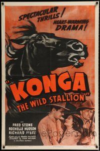 4a475 KONGA THE WILD STALLION 1sh R51 Rochelle Hudson wants to kill brute who hates animals!