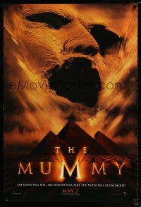 4d520 MUMMY teaser DS 1sh '99 Brendan Fraser & Rachel Weisz in Egypt, cool image of sandstorm!